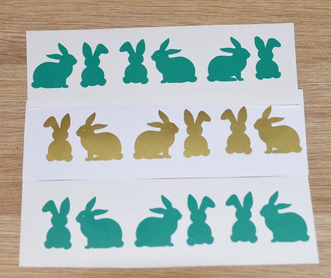 30 X Rabbit Vinyl Decal,Easter decals,Bunny stickers.