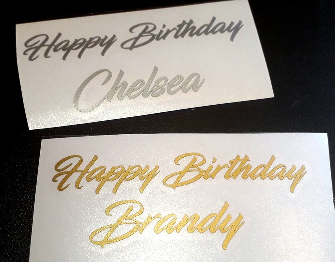 Happy Birthday Vinyl Decal/sticker. Etsy