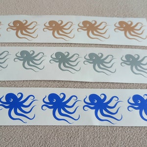 Set von 20 Oktopus Vinyl Aufklebern.
