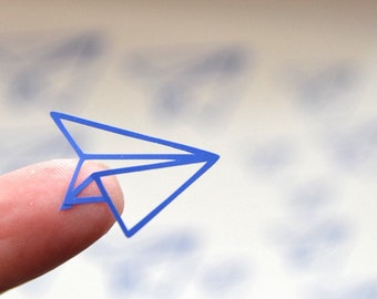 30 X Paper Airplane Stickers, Airplane Vinyl Decal,