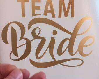 Team Bride iron on decal,Bridal party iron on transfers for T shirt.