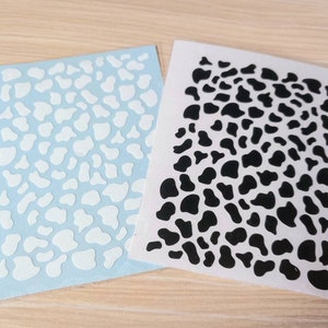 Cow Print Sticker sheet .Cow print stickers.Cow Spots .