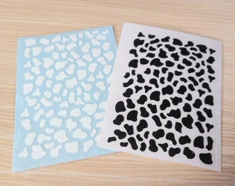 Cow Print Sticker sheet .Cow print stickers.Cow Spots .