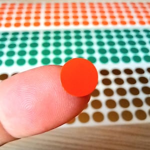 300 x Pegatinas de lunares diminutos, calcomanías de vinilo redondas, mini lunares, calcomanías de vinilo circulares.