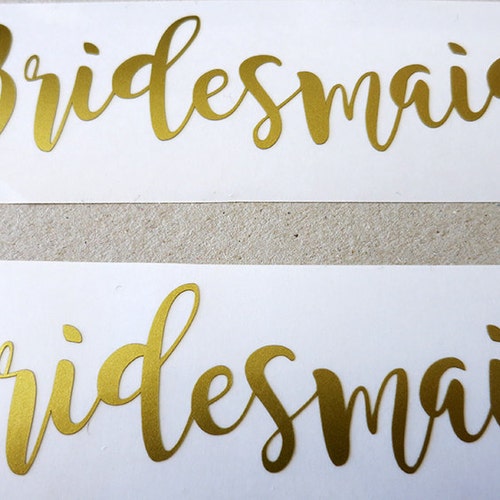 Bridal Party Iron on Decals Bride Decal DIY Bridal Party Etsy