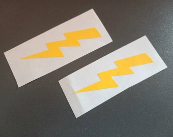 Pair of Lightning Bolt Decals, Lightning Bolt Stickers