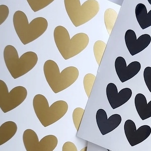 Set-30 vinyl hartenstickers. Valentijnsdagdecor.