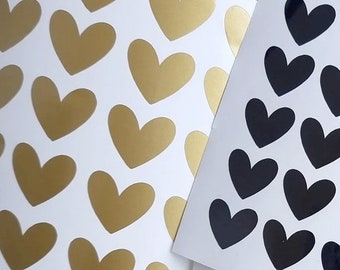 Set-30 vinyl hearts stickers.Valentine day decor.