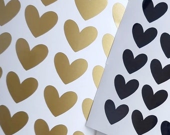 Set-30 vinyl hearts stickers.