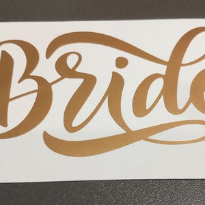 Bride Iron On decal,Iron on transfer .T-shirt decal.