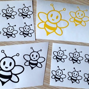 12 x bee vinyl decals/stickers.