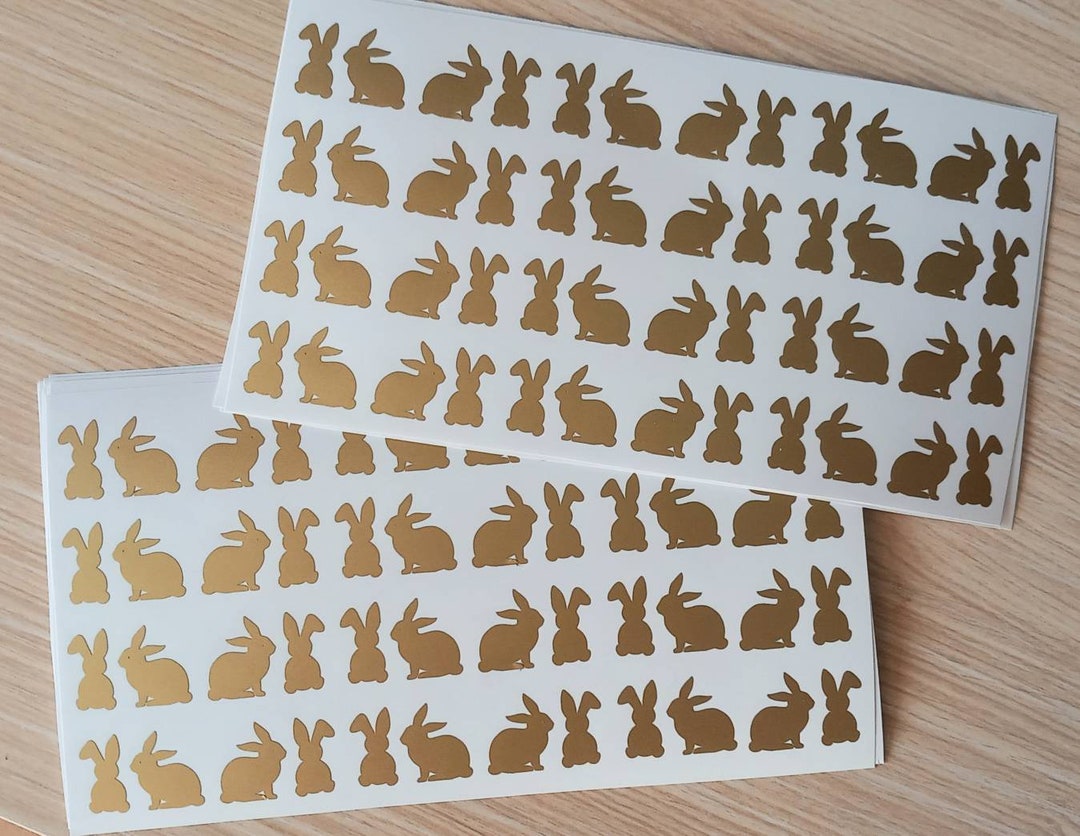 30 X Rabbit Vinyl Decal,easter Decals,bunny Stickers. - Etsy