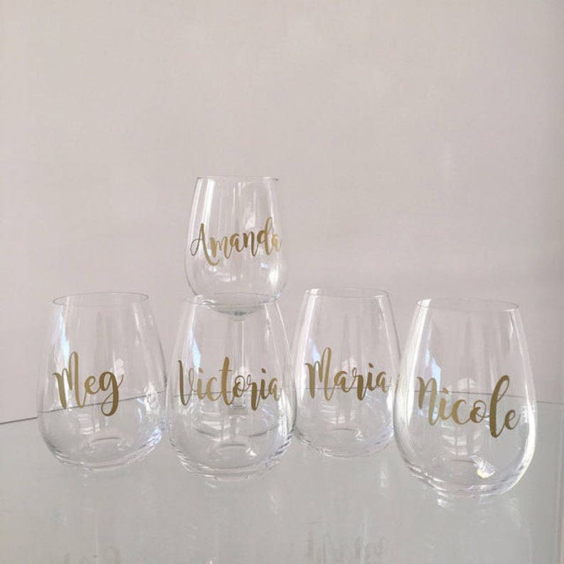 Custom Name Decal for Wine Glass / DIY Decal. Etsy