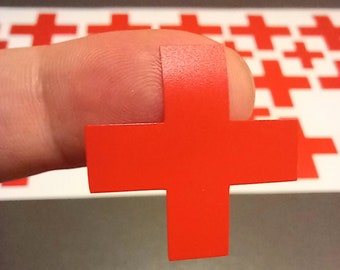 20 X Cross Stickers, Medical decals,Emergency stickers. Swiss Cross Decals.Plus symbol.