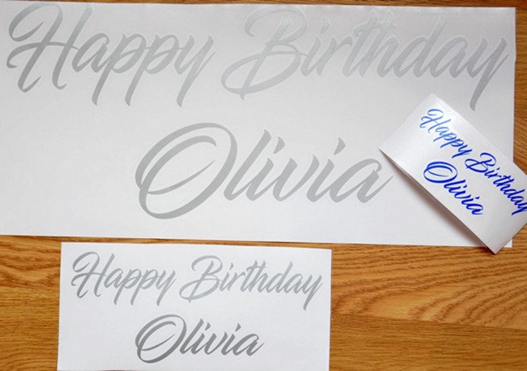 Happy Birthday Vinyl Decal/sticker. Etsy