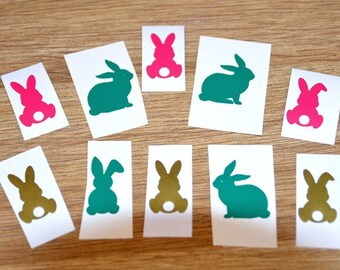 30 X Rabbit Vinyl Decal,Easter decals,Bunny stickers.