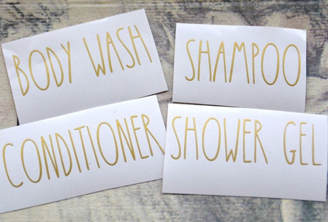 Bathroom Vinyl Decal.shampoo ,conditioner ,body Wash Decals. Etsy