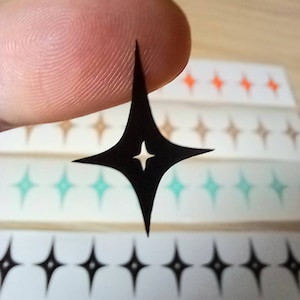 30 X Star Stickers, Vinyl Decal,Retro Starburst decals.