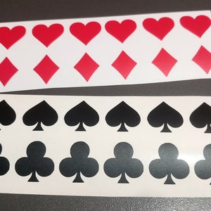 Lot de 40 stickers en vinyle pour cartes à jouer.