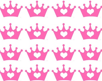 30 Crown Vinyl Stickers, Princess Party Decor
