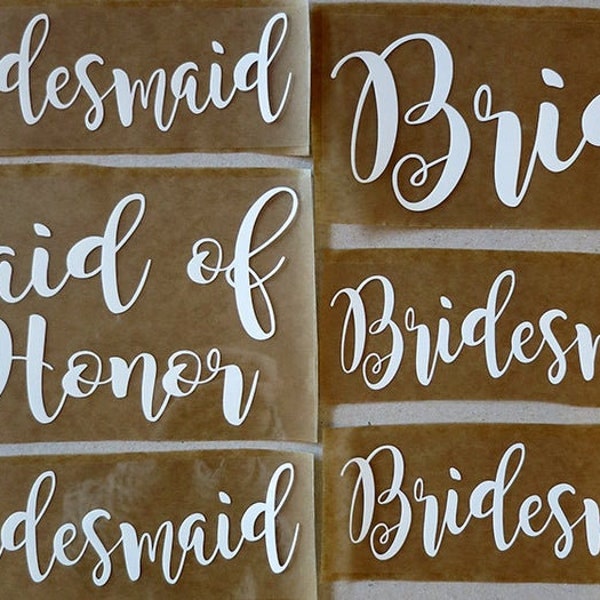 Bridal Party Iron On Etsy