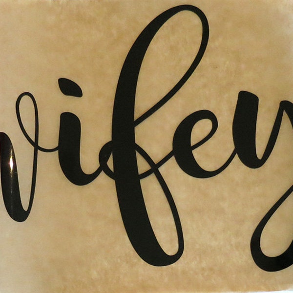 DIY wifey/hubby Iron On Vinyl Decal,.