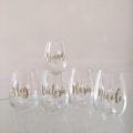 Custom name decal for wine glass / DIY Decal.