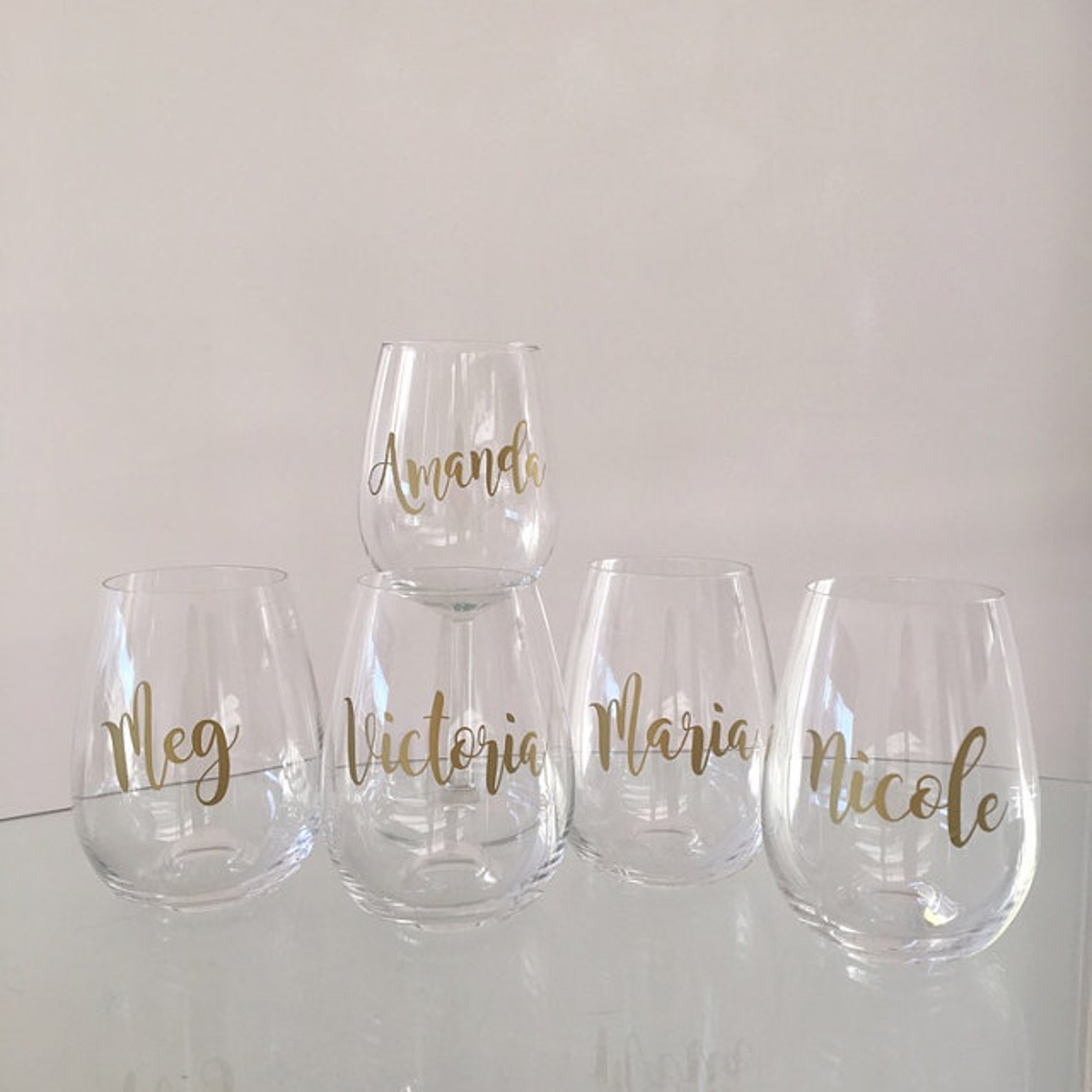Custom name decal for wine glass / DIY Decal. Etsy