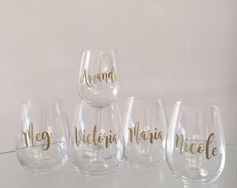 Custom name decal for wine glass / DIY Decal.