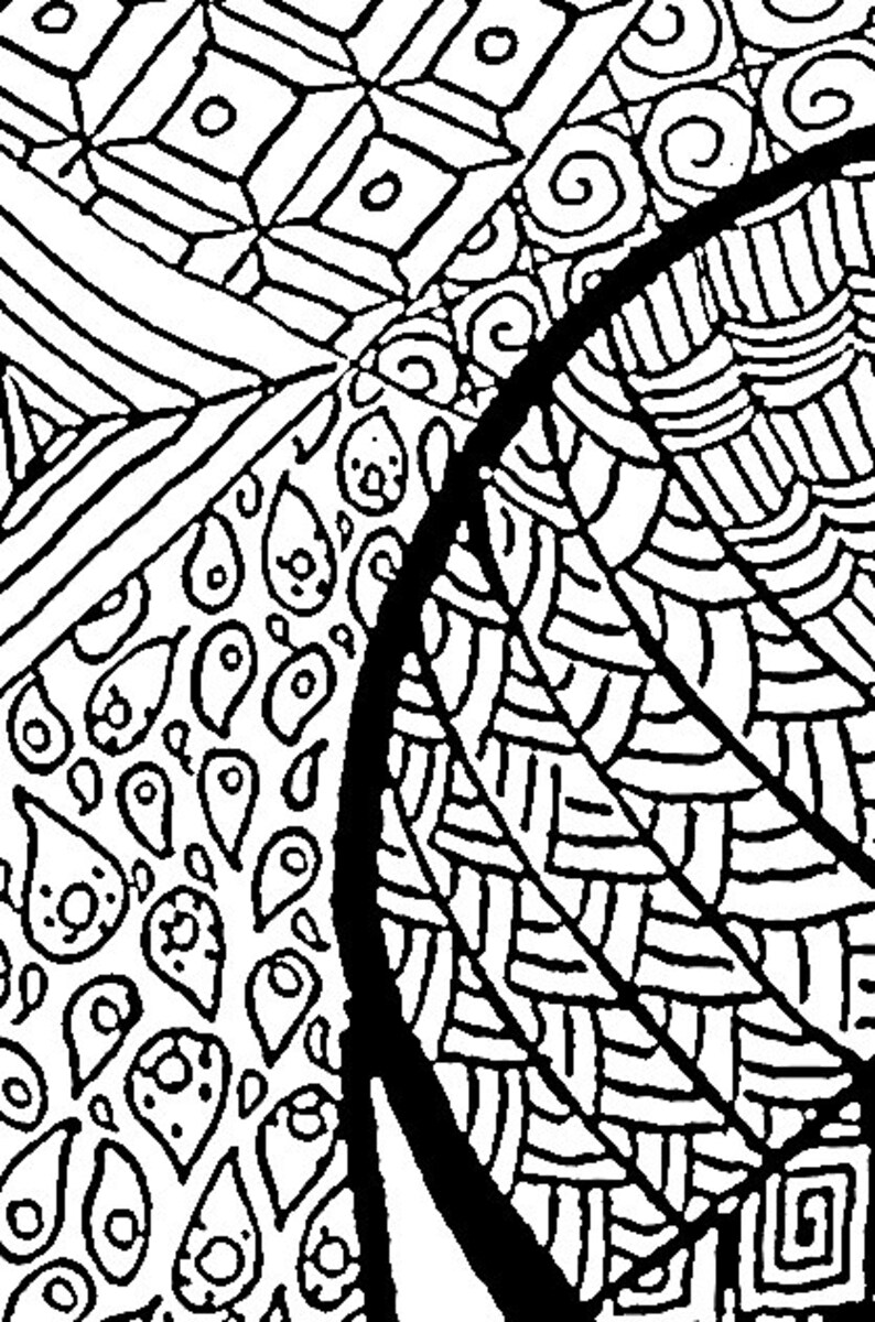 Download Dog Zen Doodle Adult Colouring Page Zentangle Style Art | Etsy