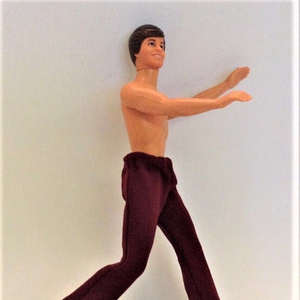 1968 Ken Doll Barbie Boyfriend Bendable Leg Molded Hair Brunette 12 Inches Tall
