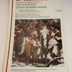 1982 Indians of South America Brochure Carte Histoire Culture National Geographic