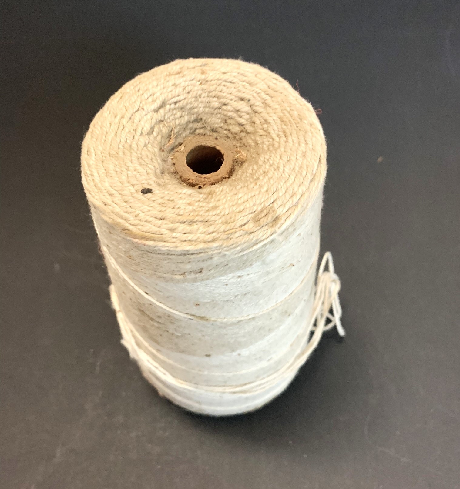 Vintage Cotton Twine String Cone Spool Tex Made 3 Ply Original Label for  Crafts 