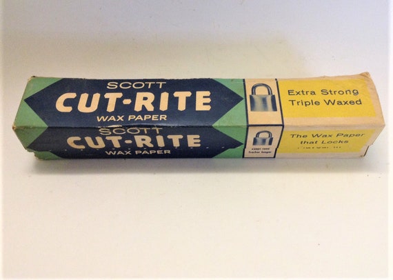 Vintage Scott Cut-rite Wax Paper Extra Strong Partially Used Retro