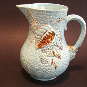 Wade Pitcher Golden Turquoise Jug England Vintage