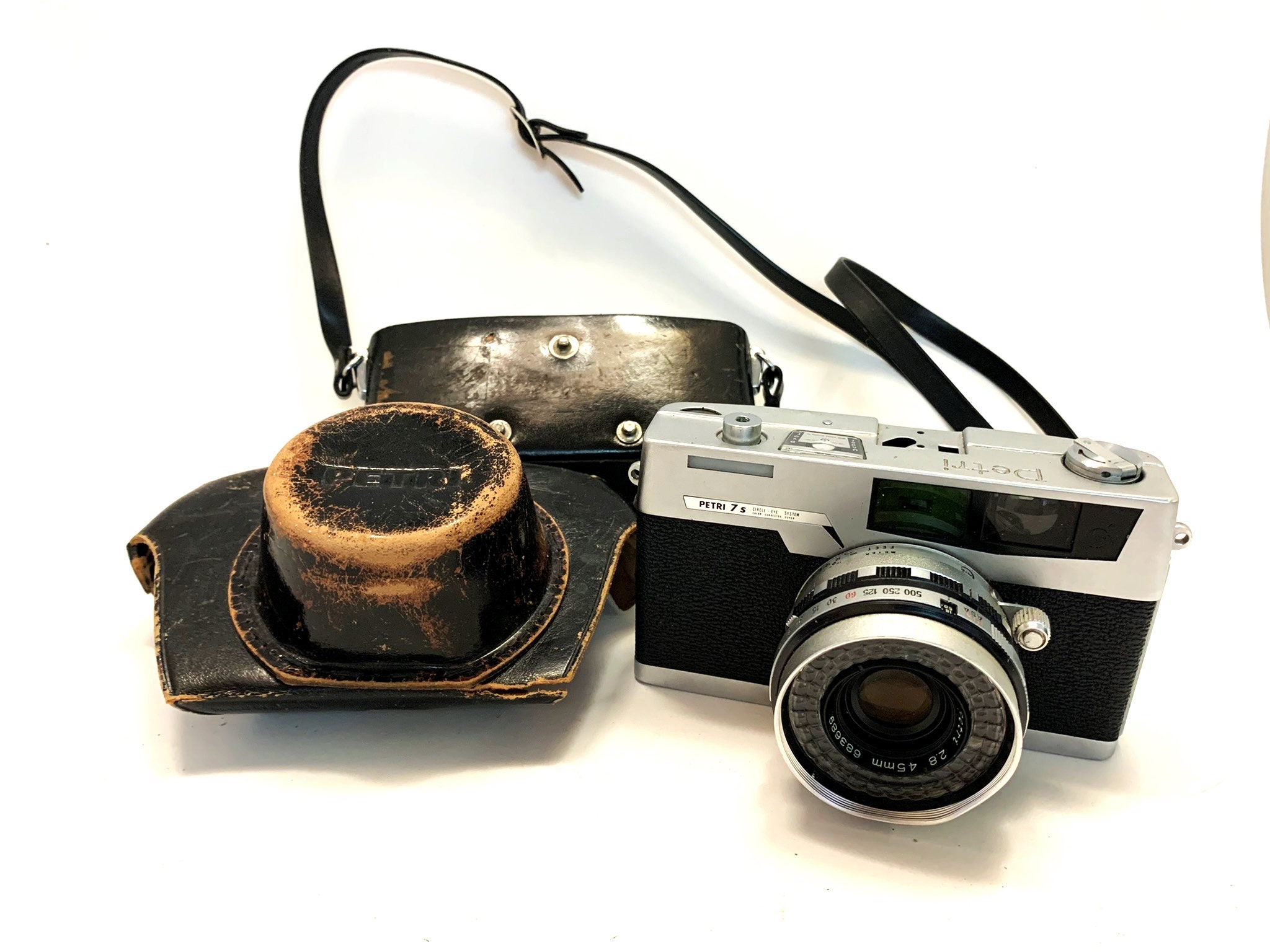 1963 Vintage Camera Petri 7S 35 MM Rangefinder With Original Case