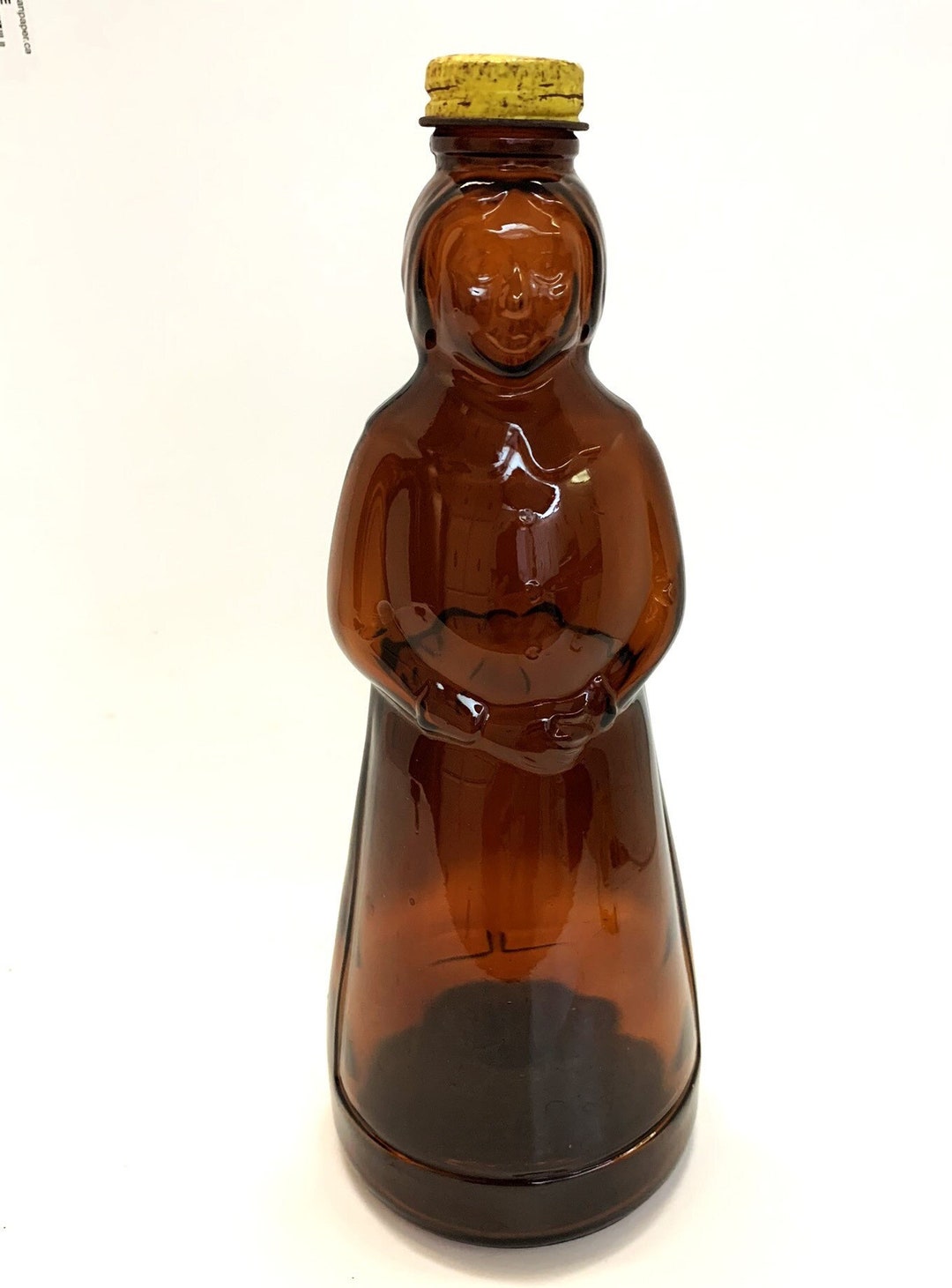 Vintage Mrs. Butterworth Brown Glass Pancake Syrup Bottle 10