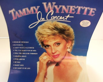 1986 Tammy Wynette Advertising Poster for her album Tammy Wynette in Concert