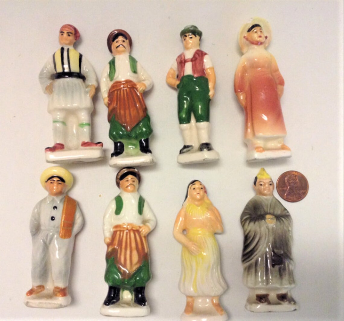 8 Vintage Tenderleaf Tea Figurines People of Many Lands Etsy