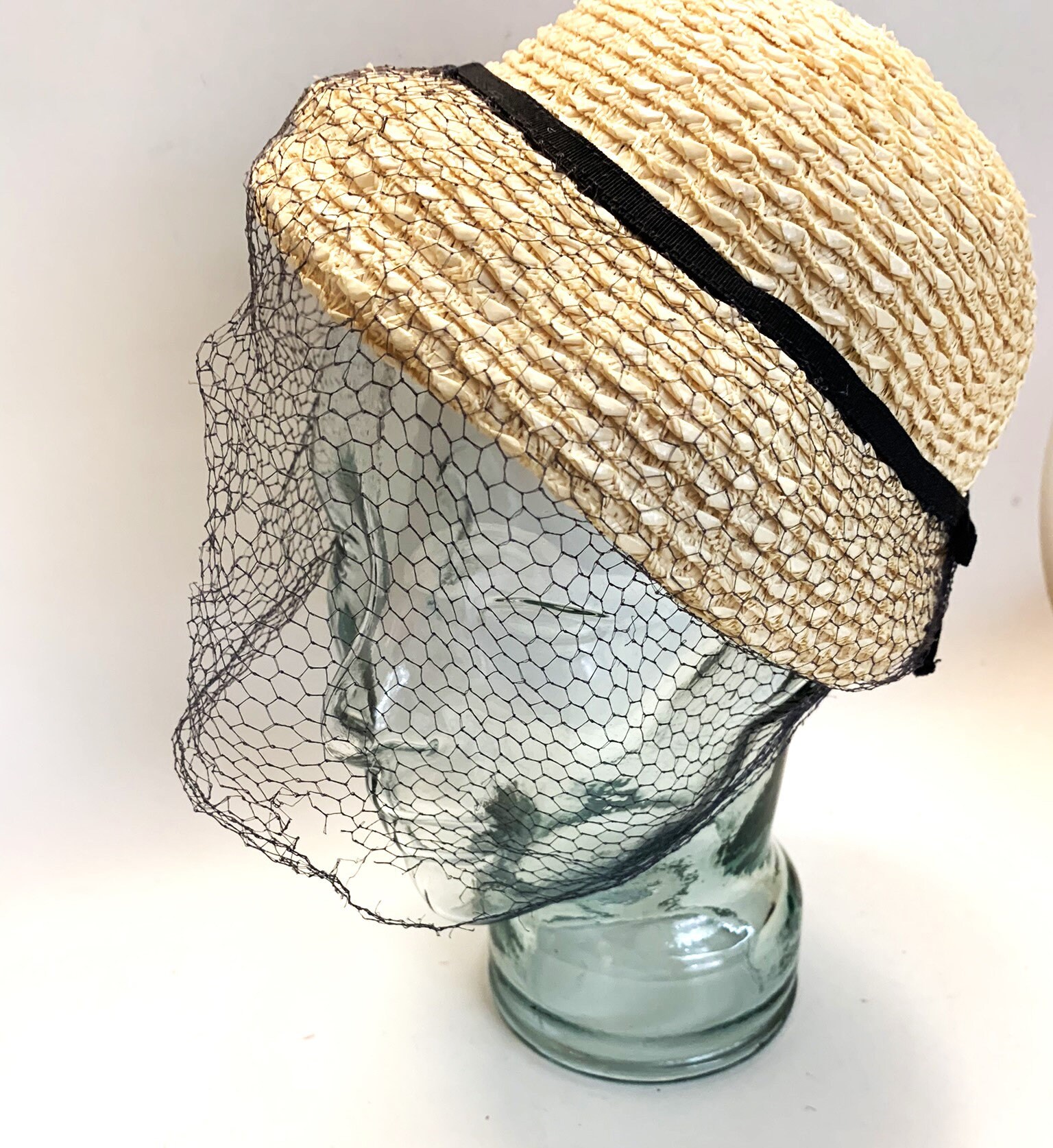 vintage】1890s straw hat 麦わら帽子