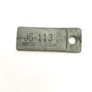 Rare Vintage Metal Key Tag 15-113 British Columbia DVA Disabled Veterans Association Canada