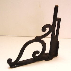 Antique Cast Iron Bracket for Shelf or Hanging Plant - 7.75 x 8.5 inches
