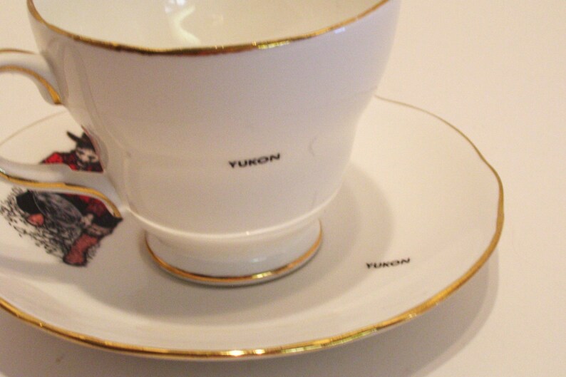 Souvenir Whitehorse Yukon Tea Cup and Saucer Panning for Gold Etsy