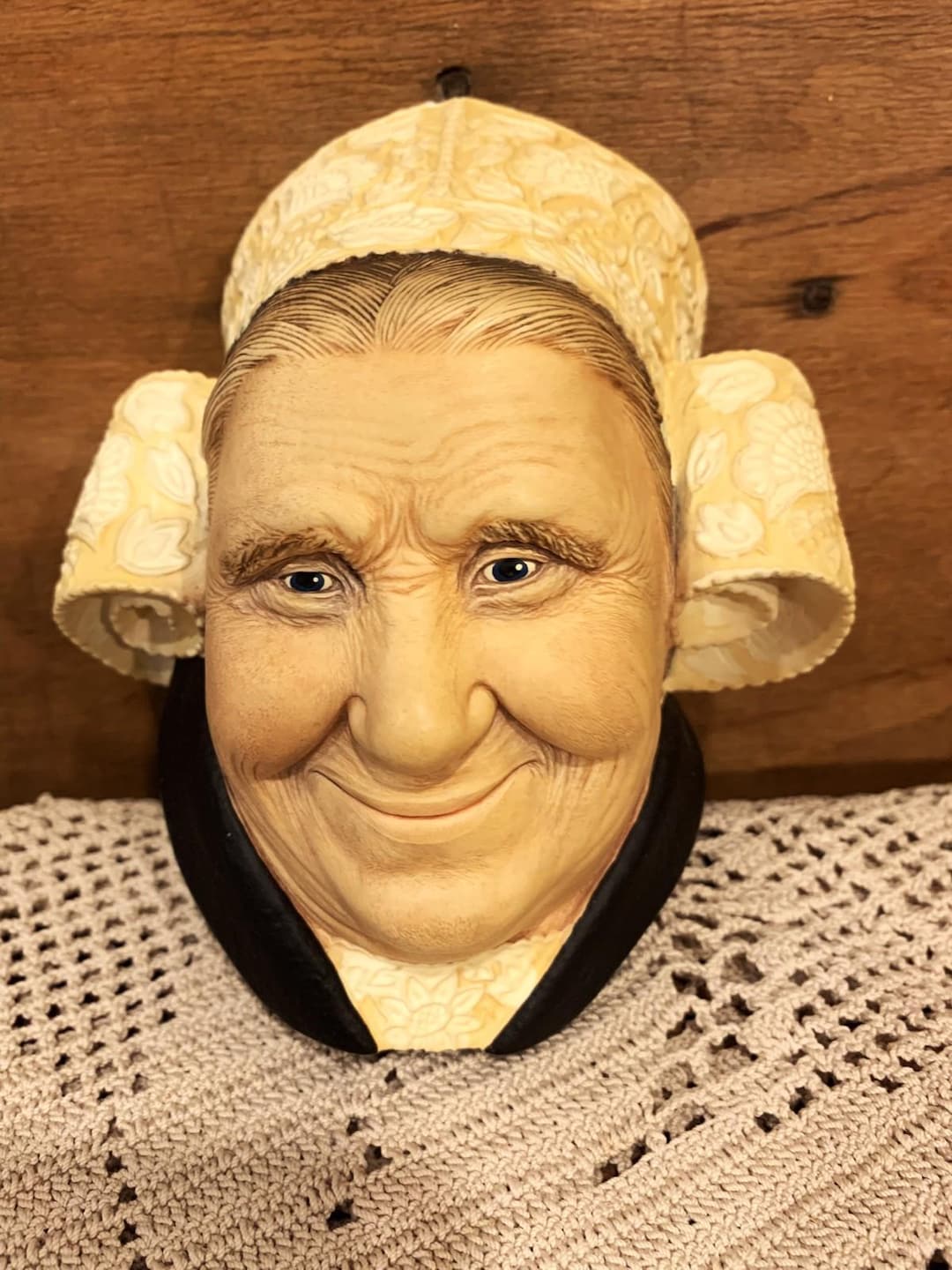 1982 Bossons Congleton Bretonne Lady Chalkware Wall Head - England ...