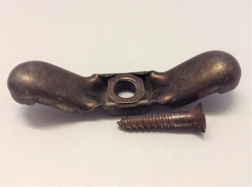 Antique Brassplated Pull Cord Cleat Retainer W Screw Window Etsy UK