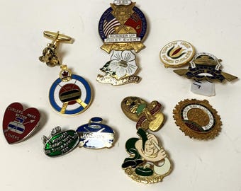 Ancien insigne épingle émaillé 1976 Royal Caledonian Curling