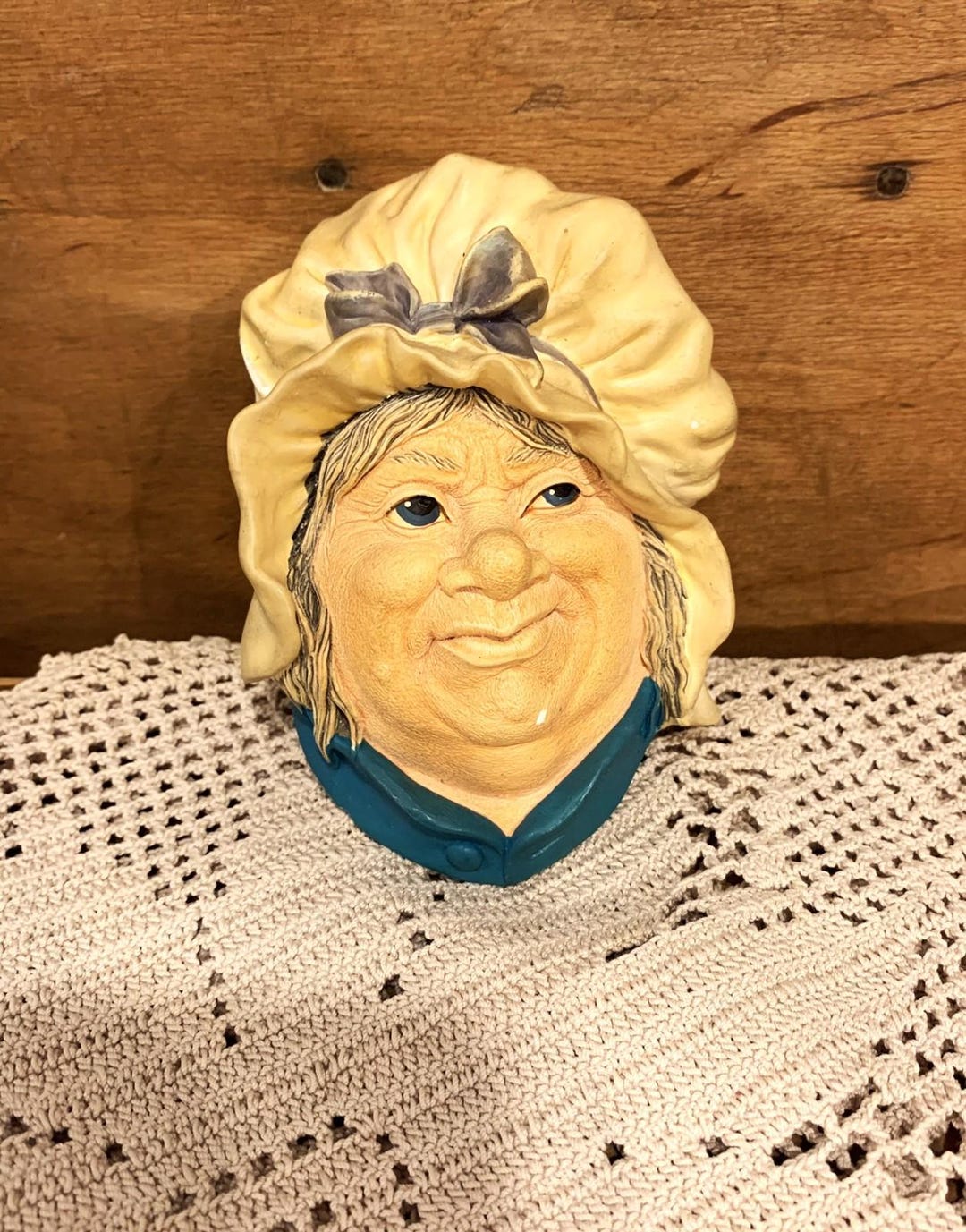 1964 Bossons Congleton Sarah Gamp England Chalkware Head - Vintage Wall ...