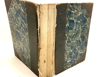 1904 Hurlbut's Story of the Bible Hardcover Marbleized Cover and Page Edges