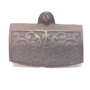 Antique Eastlake Cast Iron Bin Pull Drawer Handle or Match Safe Holder - Salvage Hardware