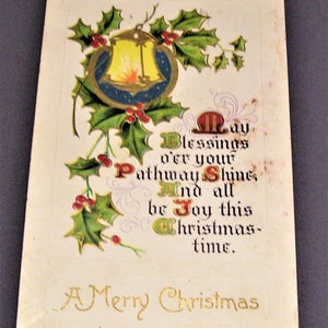 Carte postale de Noël vintage - Bénédictions - Série 223E
